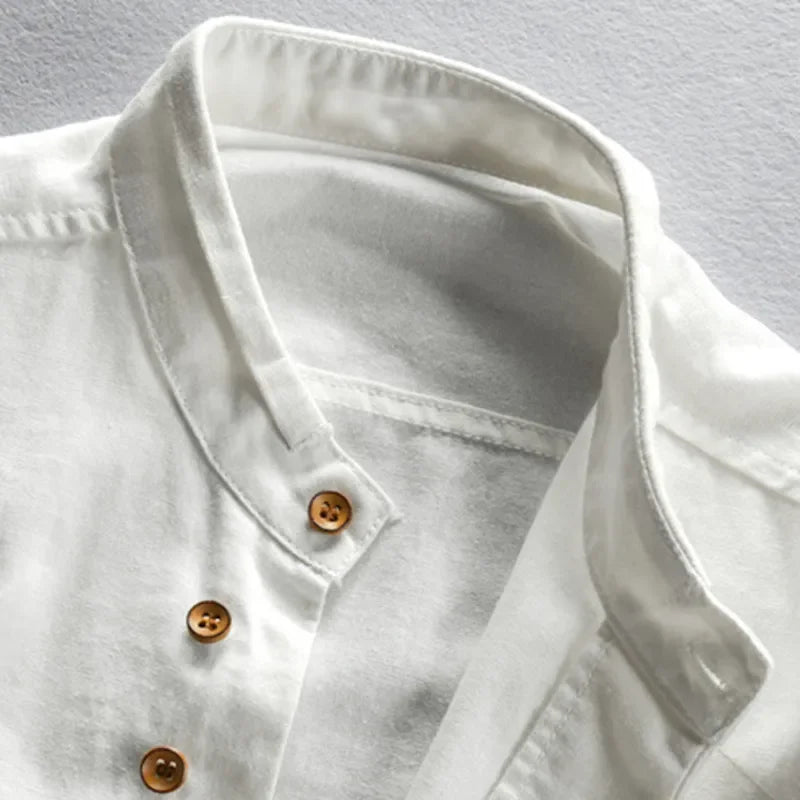 Sazuki™ | Chemise Japonaise 100% Lin à l’Élégance Intemporelle