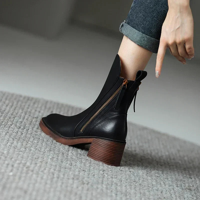 Grazia™ | Bottines en Cuir avec Élégance Raffinée