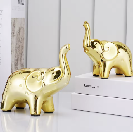 ÉléDor™ | Élégantes Statues d’Éléphants Dorés