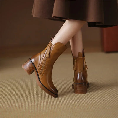 Grazia™ | Bottines en Cuir avec Élégance Raffinée