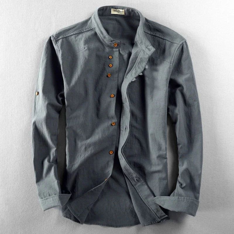 Sazuki™ | Chemise Japonaise 100% Lin à l’Élégance Intemporelle