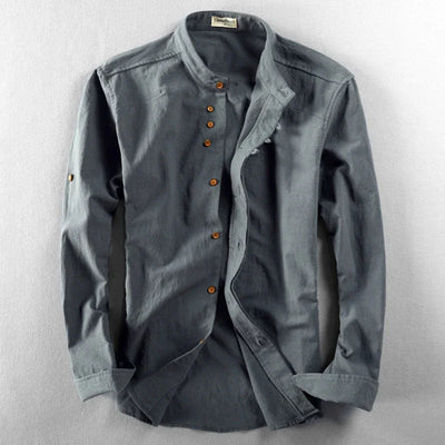 Sazuki™ | Chemise Japonaise 100% Lin à l’Élégance Intemporelle