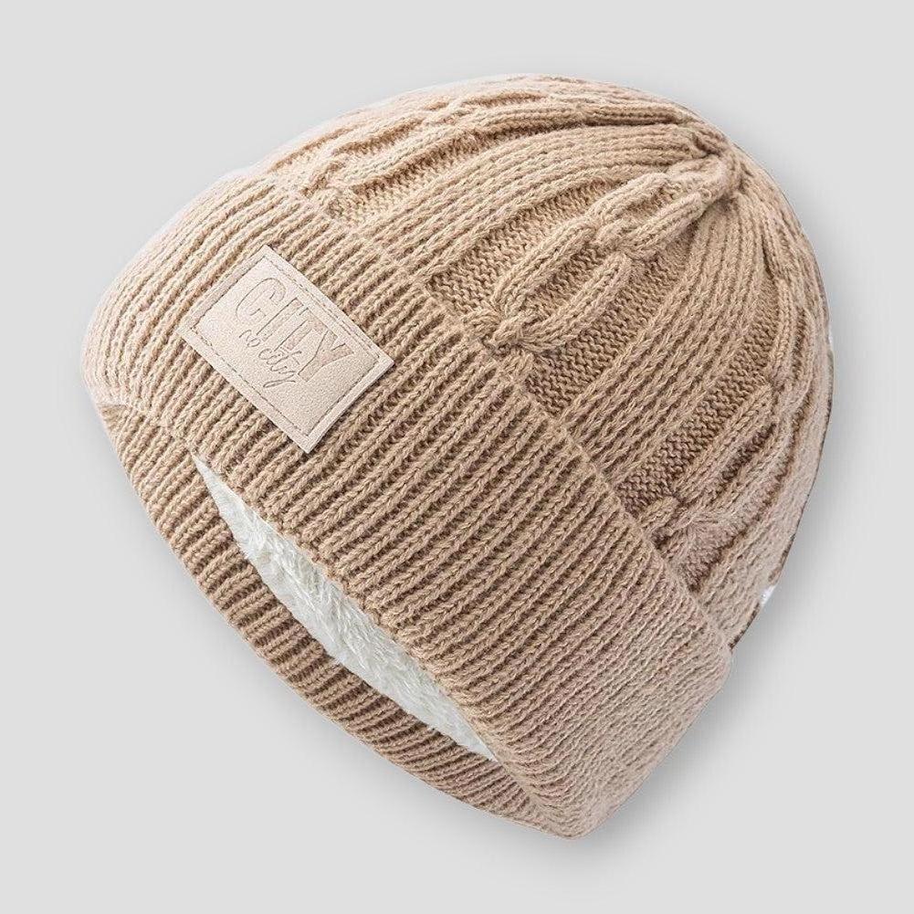 Bonnet Carmel™ | Élégance intemporelle en laine douce, couleur caramel