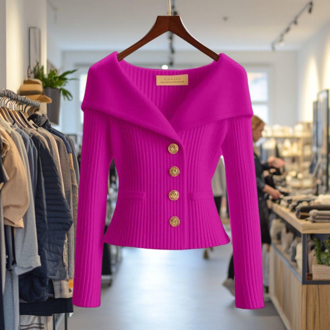Kamilla™ | Cardigan Élégant en Maille avec Détails Dorés