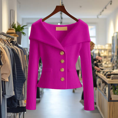 Kamilla™ | Cardigan Élégant en Maille avec Détails Dorés