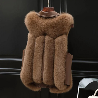 Aurélie™ | Gilet en Fausse Fourrure de Luxe avec Détails Modernes