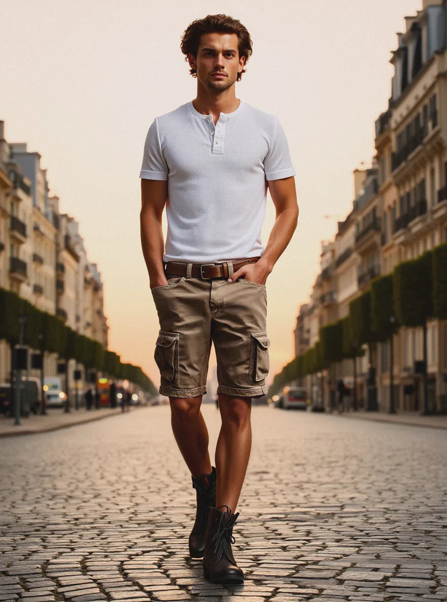 Marc™ | Short Cargo Vintage aux Détails Fonctionnels