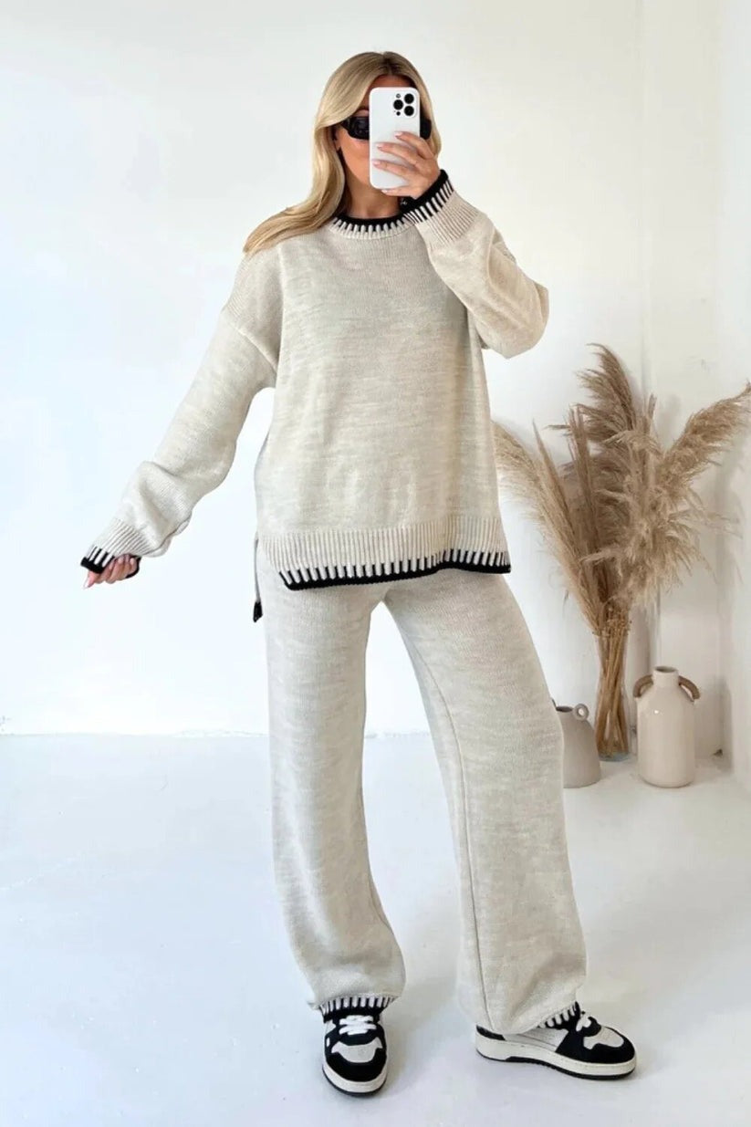 Nina™ | Ensemble Tricot Élégant en Couleur Sophistiquée