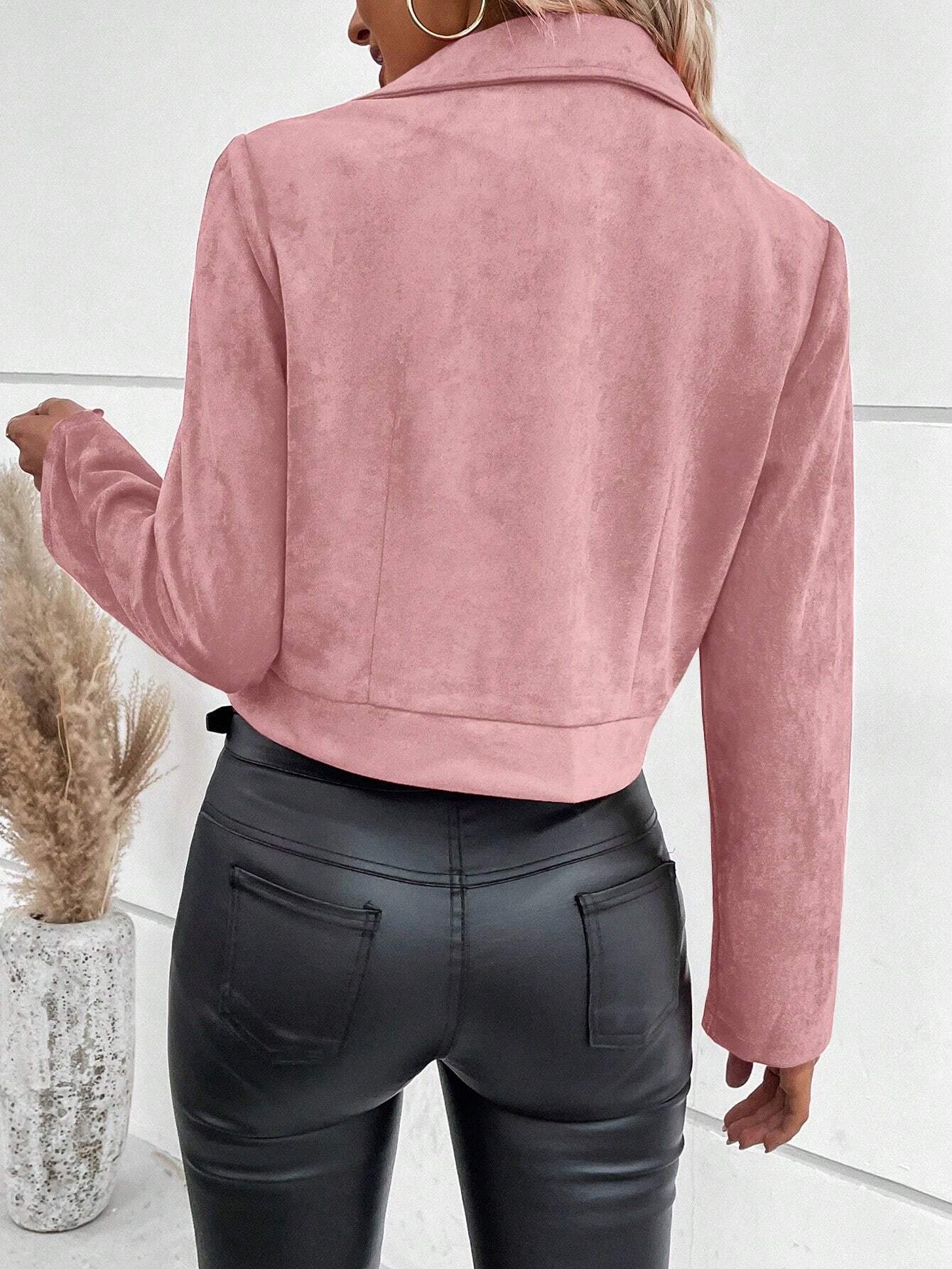 Camille™ | Veste Courte en Suède Slim Fit