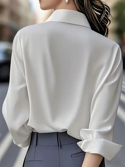 Amiliana™ | Chemise Tailleur Luxe à Boutons Cachés