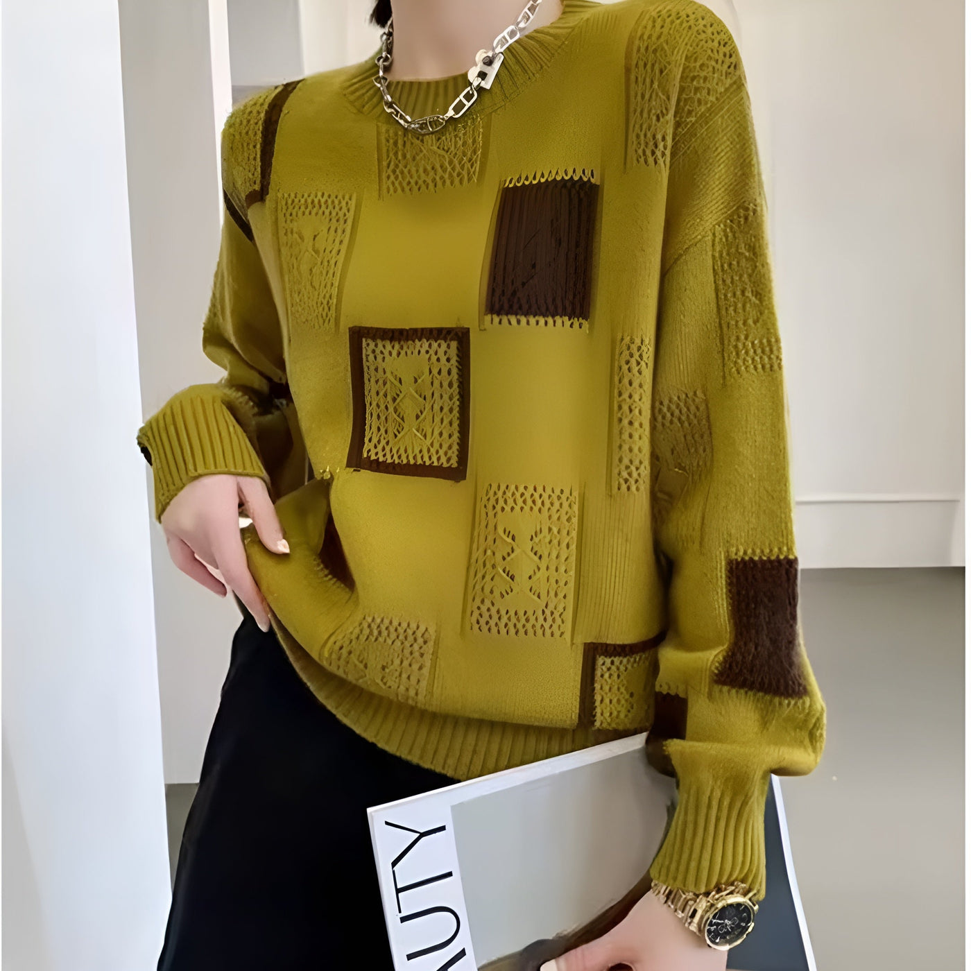 Romy™ | Pull Flatteur en Cachemire, Élégance Intemporelle