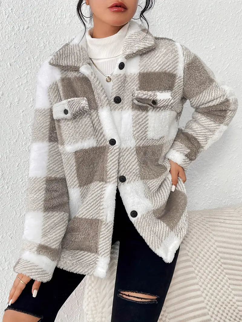 Bella™ | Manteau Élégant à Carreaux
