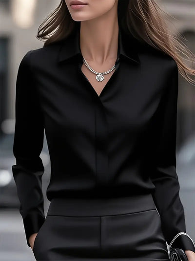 Amiliana™ | Chemise Tailleur Luxe à Boutons Cachés