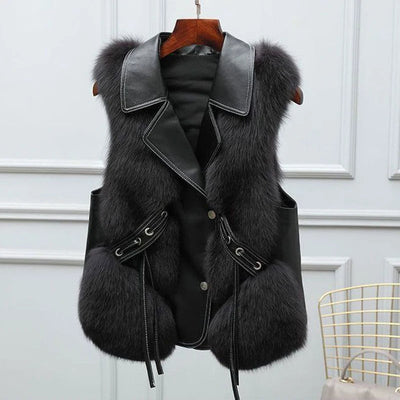 Aurélie™ | Gilet en Fausse Fourrure de Luxe avec Détails Modernes
