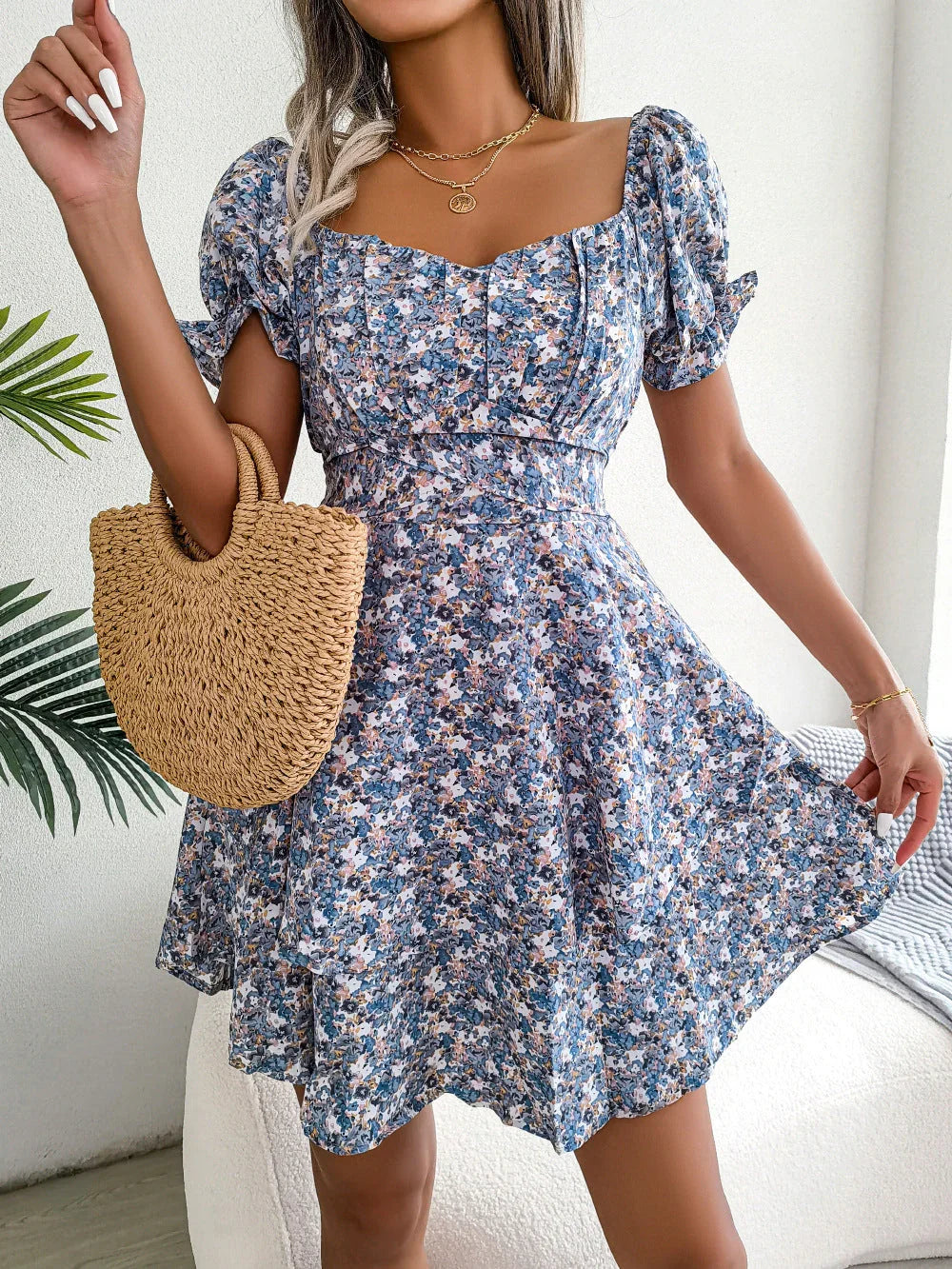 Aurélie™ | Robe Fleurie Évasée avec Volants