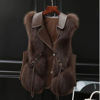 Aurélie™ | Gilet en Fausse Fourrure de Luxe avec Détails Modernes