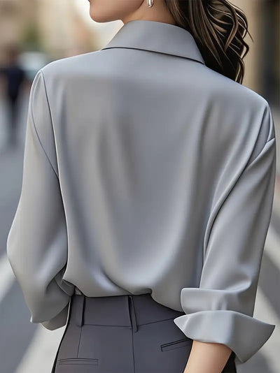 Amiliana™ | Chemise Tailleur Luxe à Boutons Cachés