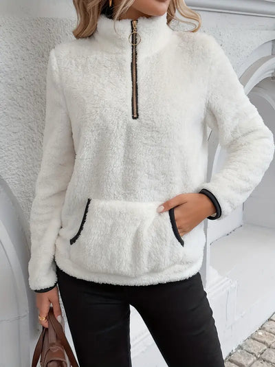Pull Nuage™ | Cosy Demi-Zip Blanc