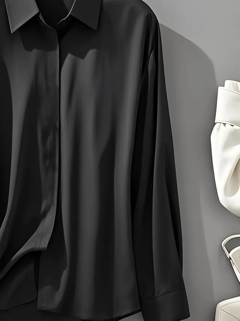 Amiliana™ | Chemise Tailleur Luxe à Boutons Cachés