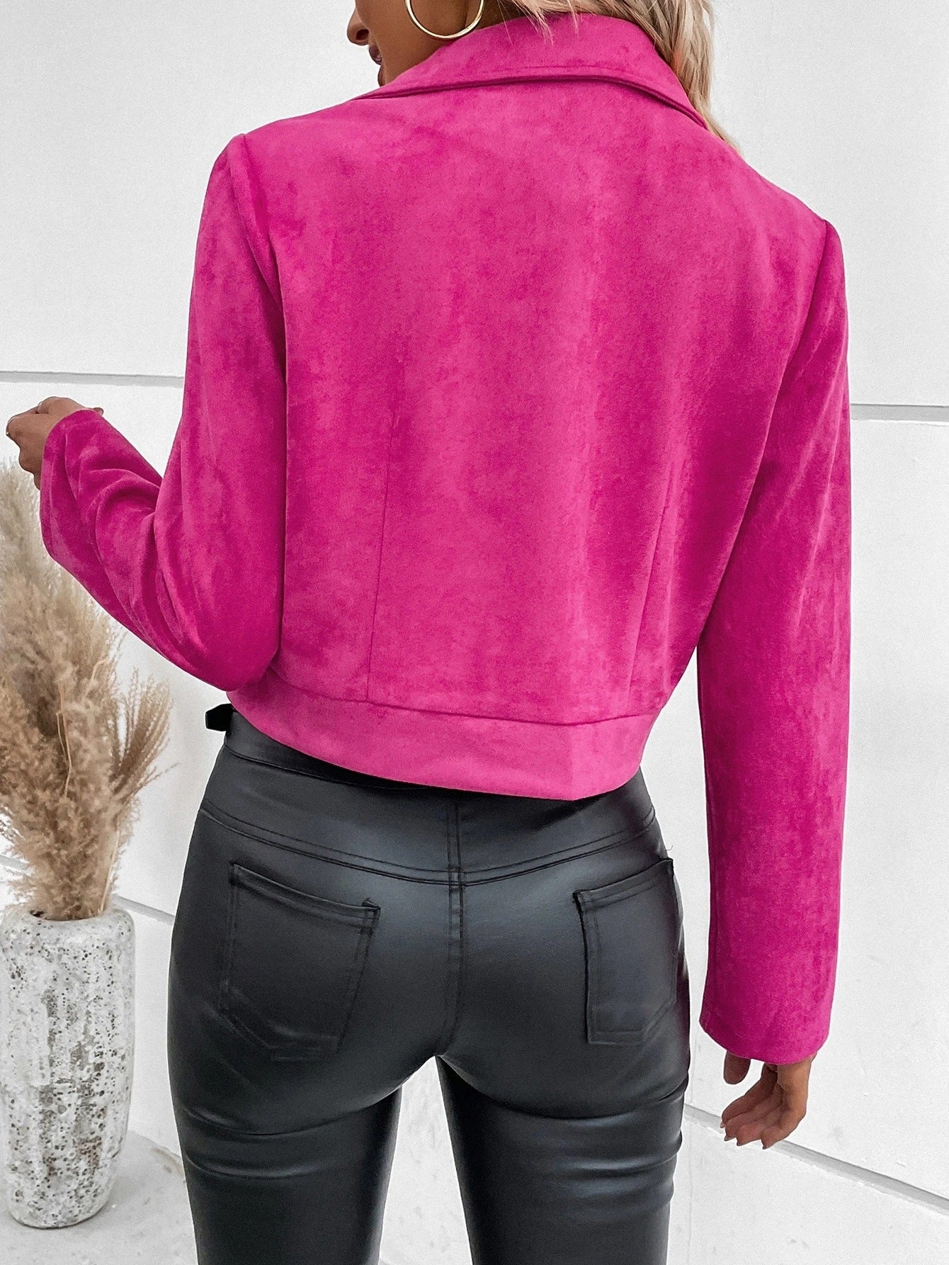 Camille™ | Veste Courte en Suède Slim Fit