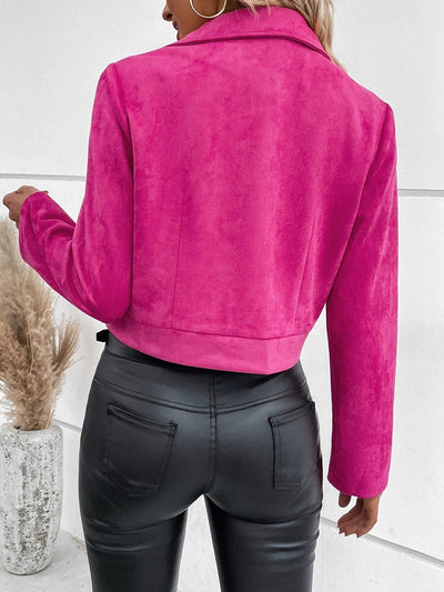 Camille™ | Veste Courte en Suède Slim Fit