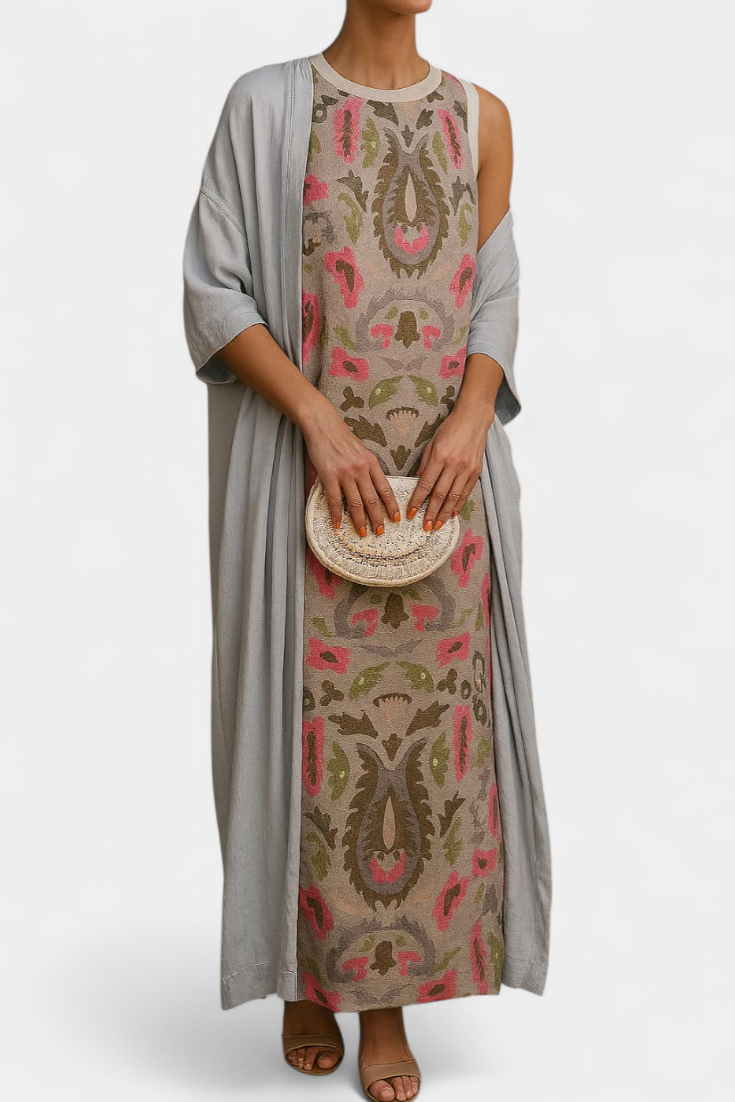 Alice™ | Robe de Soirée Intemporelle avec Étole Élégante