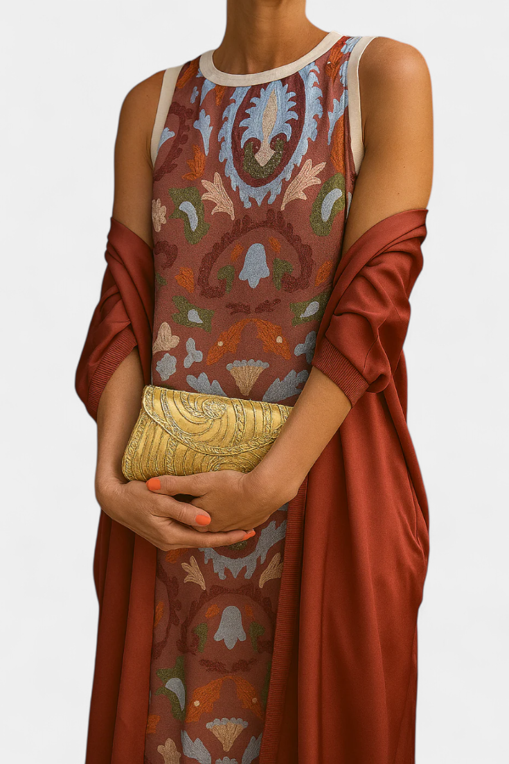 Alice™ | Robe de Soirée Intemporelle avec Étole Élégante