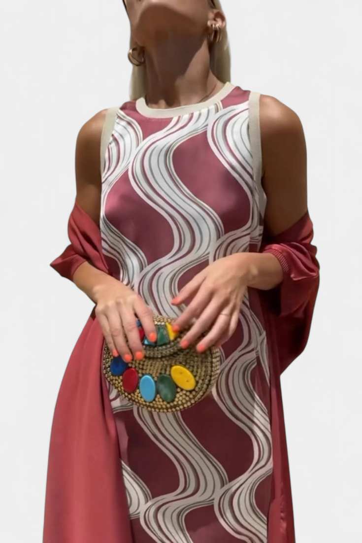 Alice™ | Robe de Soirée Intemporelle avec Étole Élégante