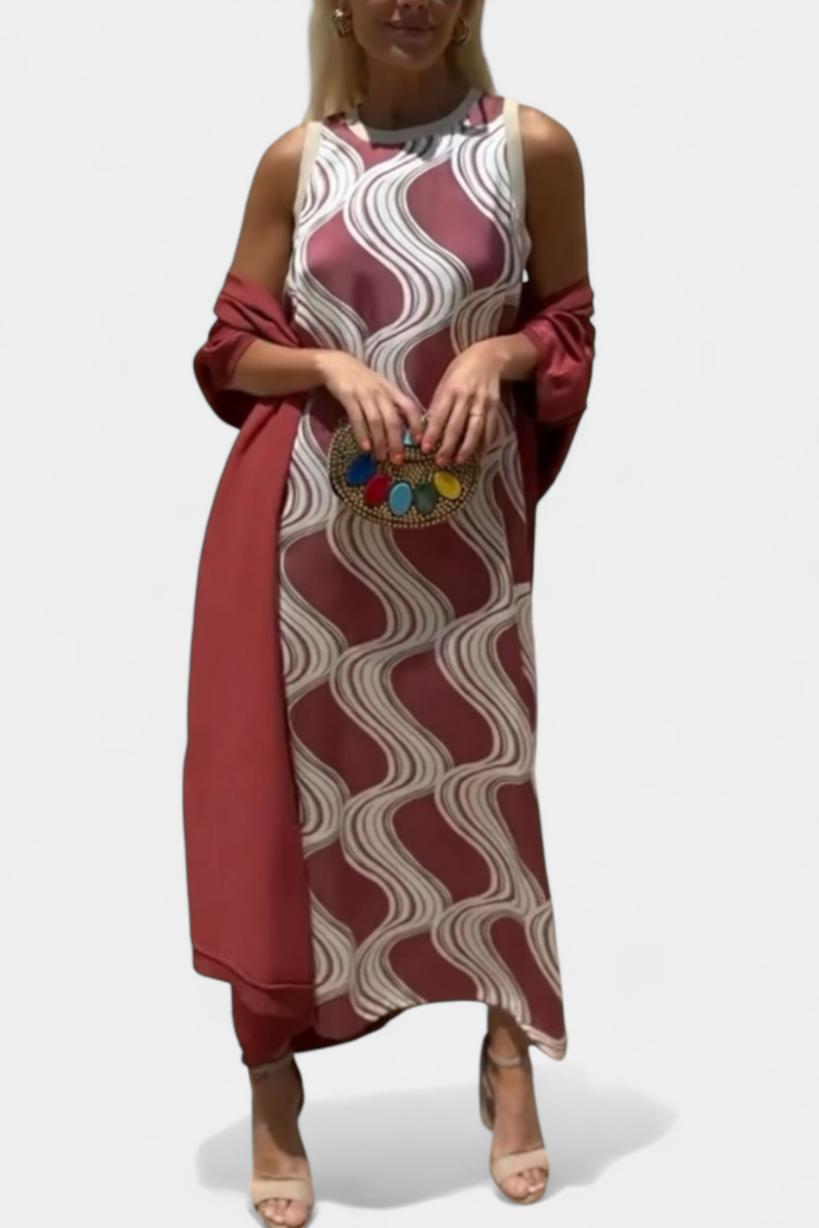 Alice™ | Robe de Soirée Intemporelle avec Étole Élégante