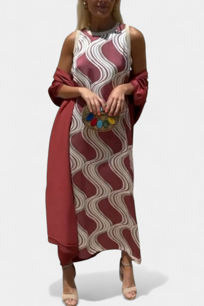 Alice™ | Robe de Soirée Intemporelle avec Étole Élégante