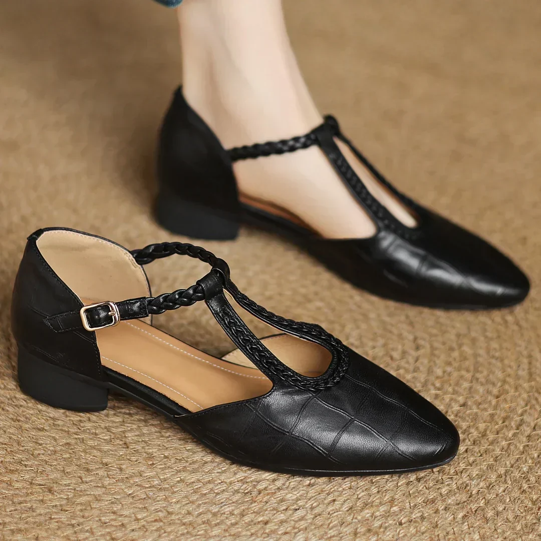 Chiara™ | Chaussures Orthopédiques en Cuir Mary Jane