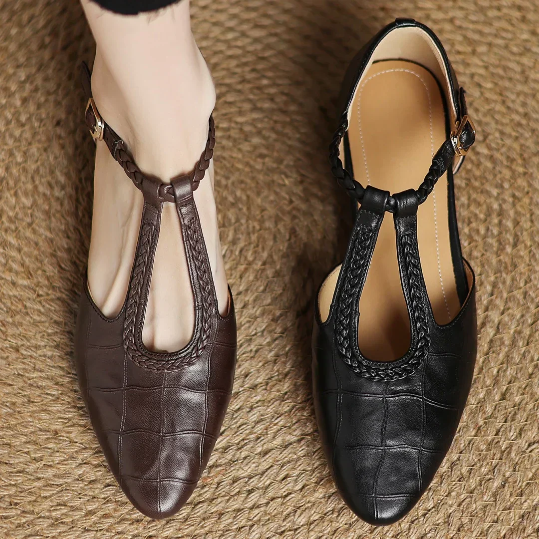 Chiara™ | Chaussures Orthopédiques en Cuir Mary Jane
