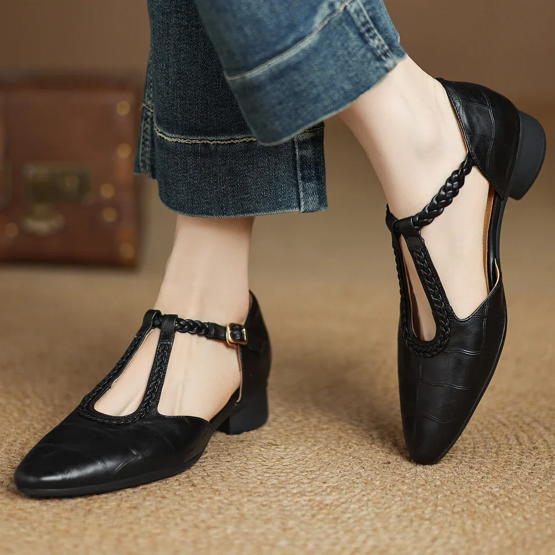 Chiara™ | Chaussures Orthopédiques en Cuir Mary Jane