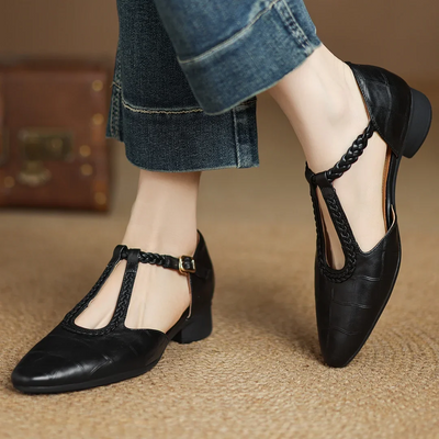Chiara™ | Chaussures Orthopédiques en Cuir Mary Jane