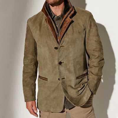 Sylvester™ | Veste d'inspiration vintage avec détails en cuir