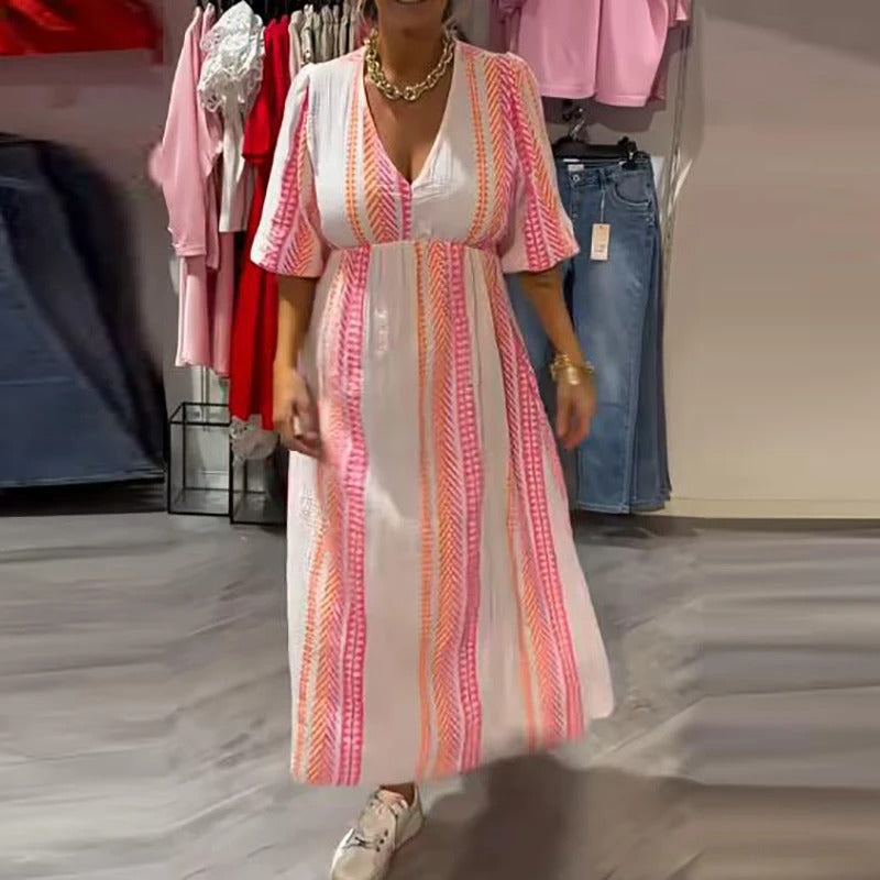 Clémence™ | Robe d’été intemporelle avec dos ouvert et détails élégants