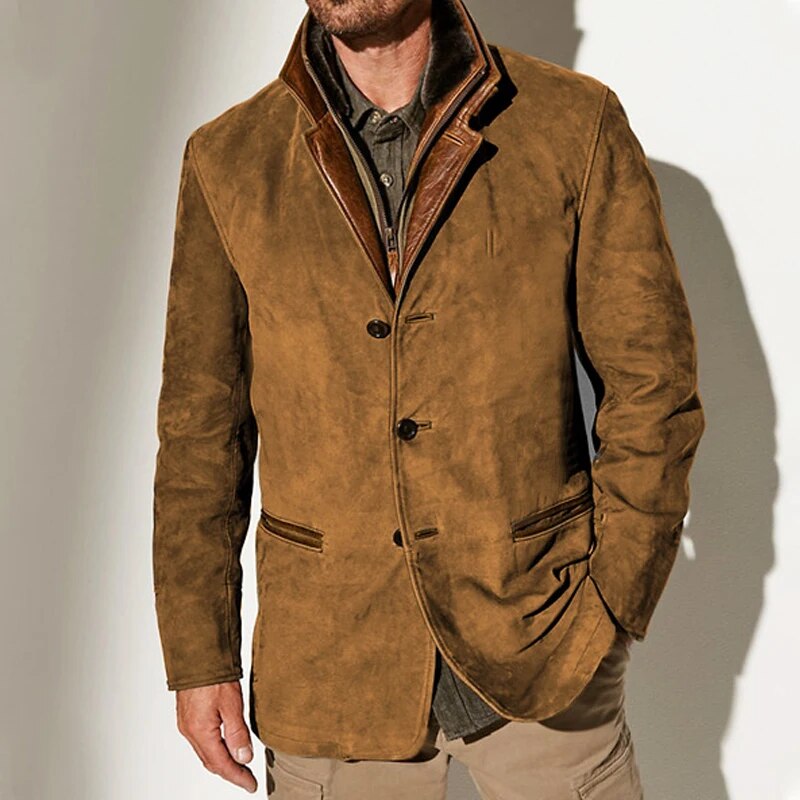 Sylvester™ | Veste d'inspiration vintage avec détails en cuir