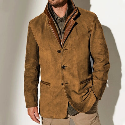 Sylvester™ | Veste d'inspiration vintage avec détails en cuir