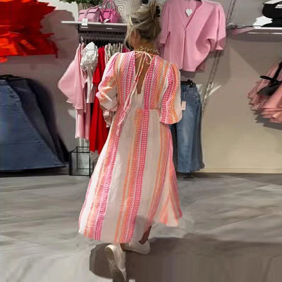 Clémence™ | Robe d’été intemporelle avec dos ouvert et détails élégants