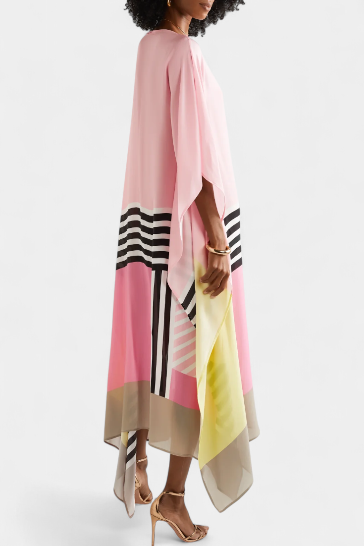 Elenora™ | Caftan Luxe à Imprimé Géométrique