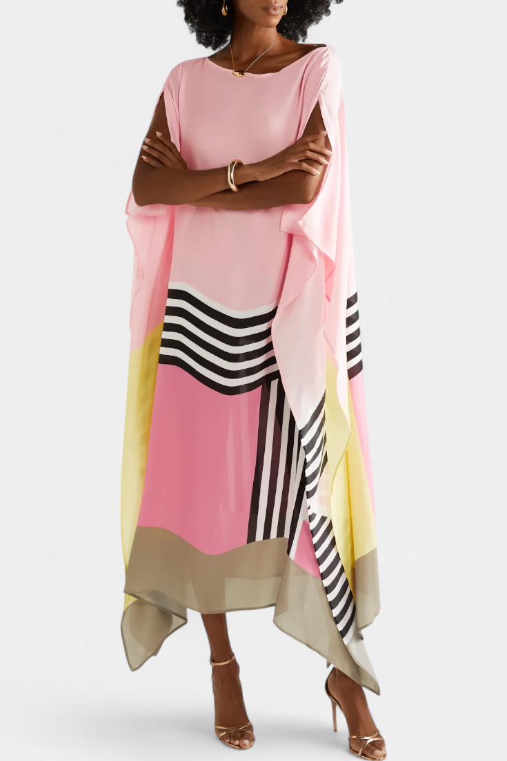 Elenora™ | Caftan Luxe à Imprimé Géométrique
