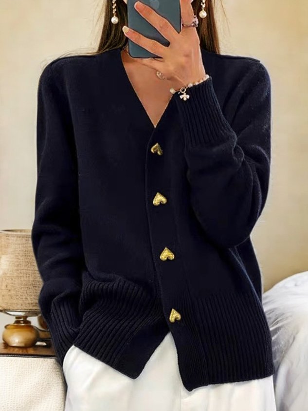 Colette™ | Cardigan à Boutons en Forme de Cœur