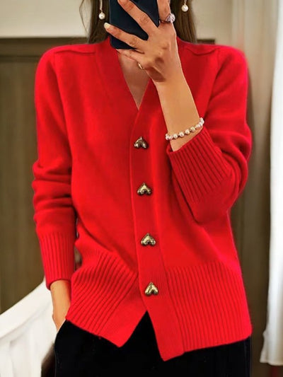 Colette™ | Cardigan à Boutons en Forme de Cœur