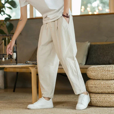 Eduardo™ | Pantalon en Lin Léger avec Cordon