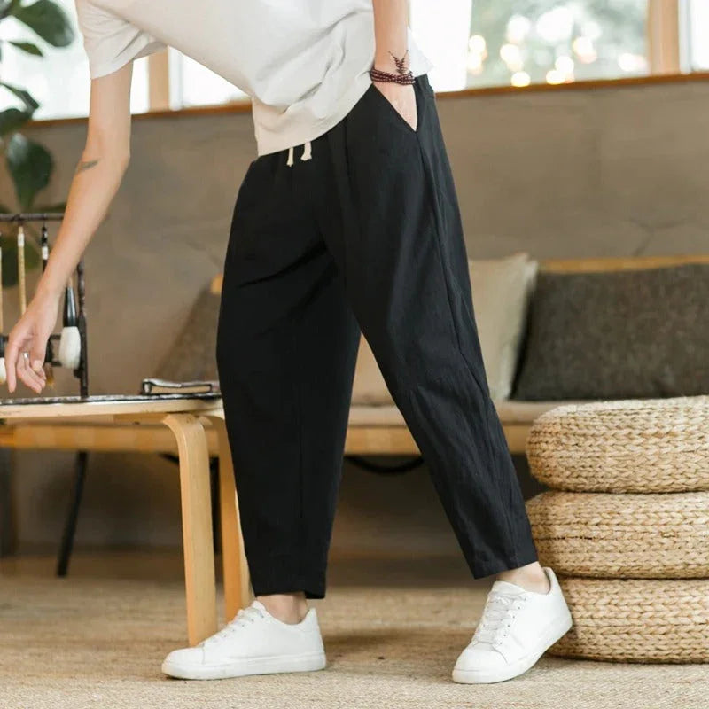 Eduardo™ | Pantalon en Lin Léger avec Cordon