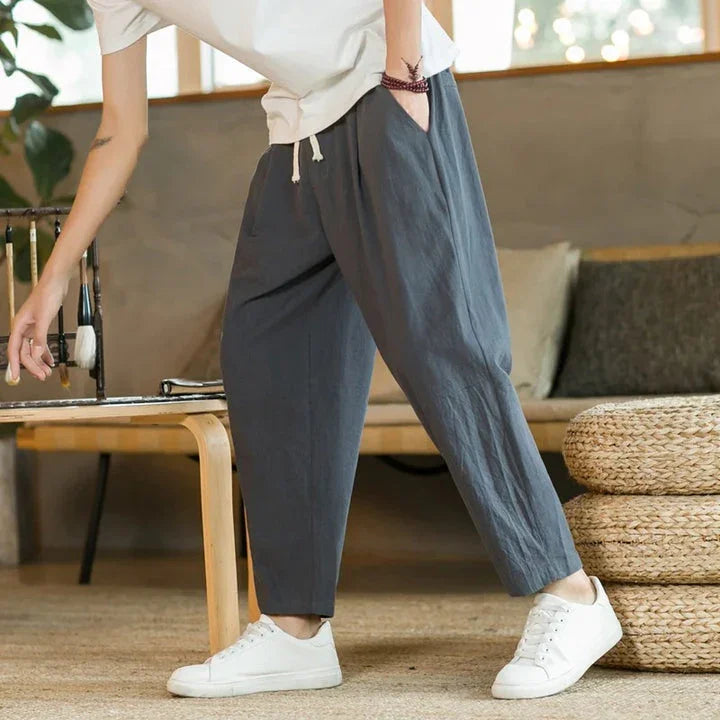 Eduardo™ | Pantalon en Lin Léger avec Cordon