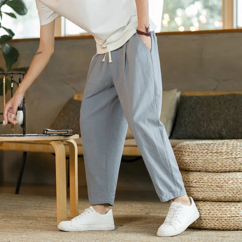 Eduardo™ | Pantalon en Lin Léger avec Cordon